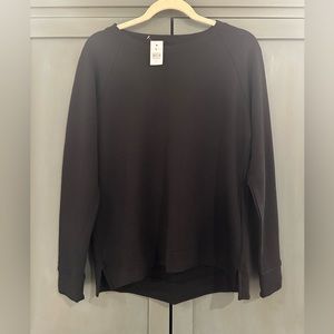 Lou and grey black side slit tunic sweatshirt